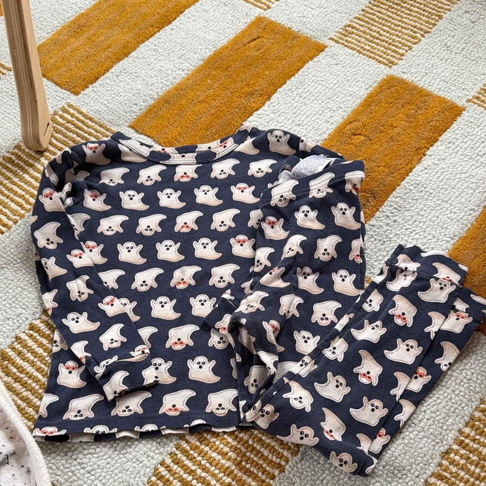 Baby Gap Ghost Print Halloween Pajama set size 5 years